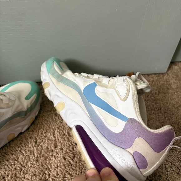 Nike Women's Air Max 270 React Gradient Shift Aurora Purple Size 7.5 - Picture 9 of 13